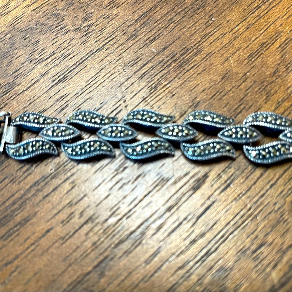 Judith Jack Marcasite Bracelet - Horseshoe Shaped Link
